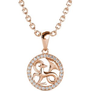 Steenbok Zodiac Hangers - Roségoud en Kristal