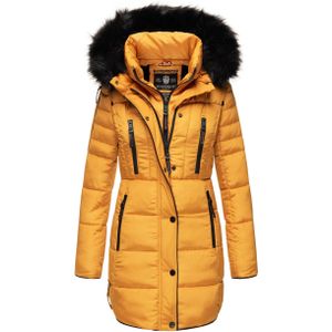 Marikoo - Moonshine - Lange Dames Winterjas - Imitatiebontkraag - Teddyvoering