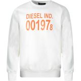 Diesel - Knisperend Wit Bedrukt Katoenen Sweatshirt - Heren