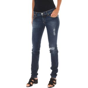 Lange Jeans - Blauw - Versleten en Gescheurd Effect - 10DB50219 - Vrouw
