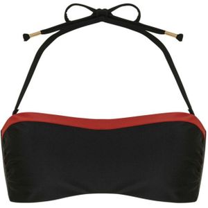 BEACHWAVE Voorgevormde Strapless Bandeau Bikinitop Zwart - Maat S
