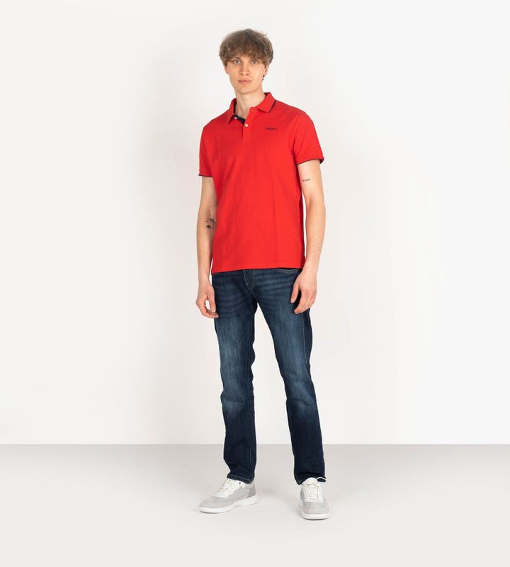 Pepe Jeans - Lucas - Polo T-shirt - Rood - Katoen