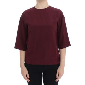 Dolce & Gabbana Rode 3/4 mouw zijde blouse