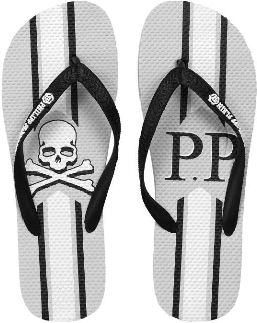 Philipp Plein - Flipflops - Grijs - Synthetisch