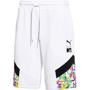 Puma - 579677 02 - Korte Broeken - Wit - Heren Graphic Shorts