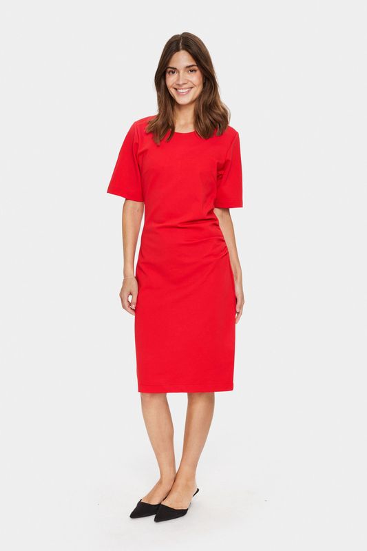 Jurk Fitted red