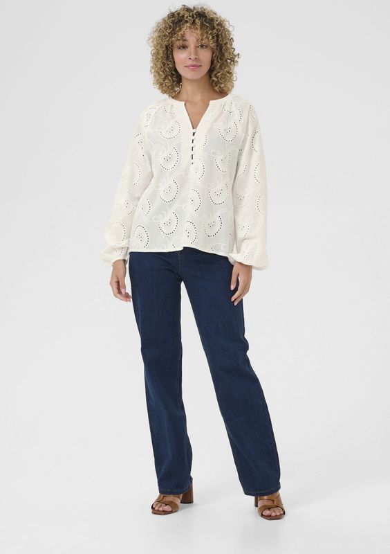 Blouse met lange mouwen Regular fit Snow White