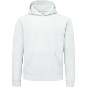 Fruit of the Loom katoenen herenhoodie (Wit)