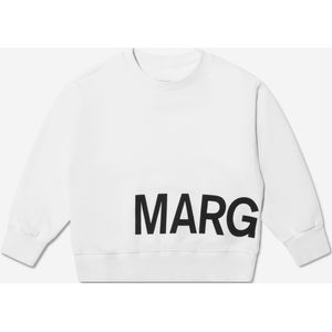 MM6 Maison Margiela Kinder Logo Sweatshirt In Wit