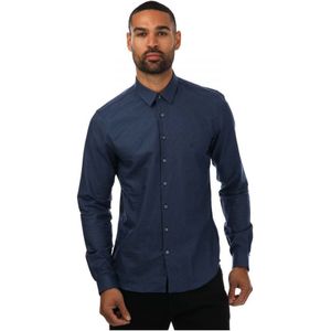 Calvin Klein Overhemd Met Extra Slanke Pasvorm Voor Heren, Blauw - Maat 2XL