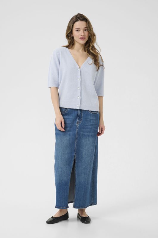 Kaffe Gebreid vest 'Marina'  lichtblauw