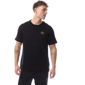 Heren Cruyff Hypno Grafisch T-shirt in Zwartgoud