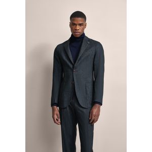 Blazer - Marine - Slim Fit - Opgestikte Zak - Reverskraag