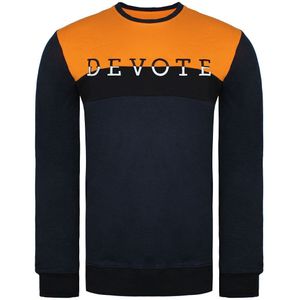 Devote London - Blake - Sweater - Zwart/Navy