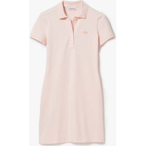 Dames Lacoste Slim Fit Stretch Piqué Polo Dress in Roze