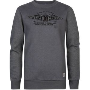 Petrol Industries - Jongens Artwork Sweater Downers Grove - Grijs - Maat 4J / 104cm