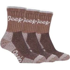 Jeep - 3 paar katoenen wandelsokken voor dames - Tan / Cream