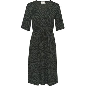 Jurk Regular fit black green