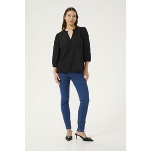 Blouse met lange mouwen Regular fit Black