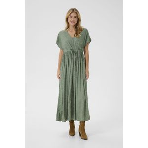 Cream Blousejurk 'Tiah'  smaragd / wit