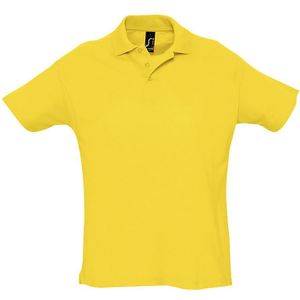SOLS Heren Zomer II Pique Poloshirt met korte mouwen (Goud)