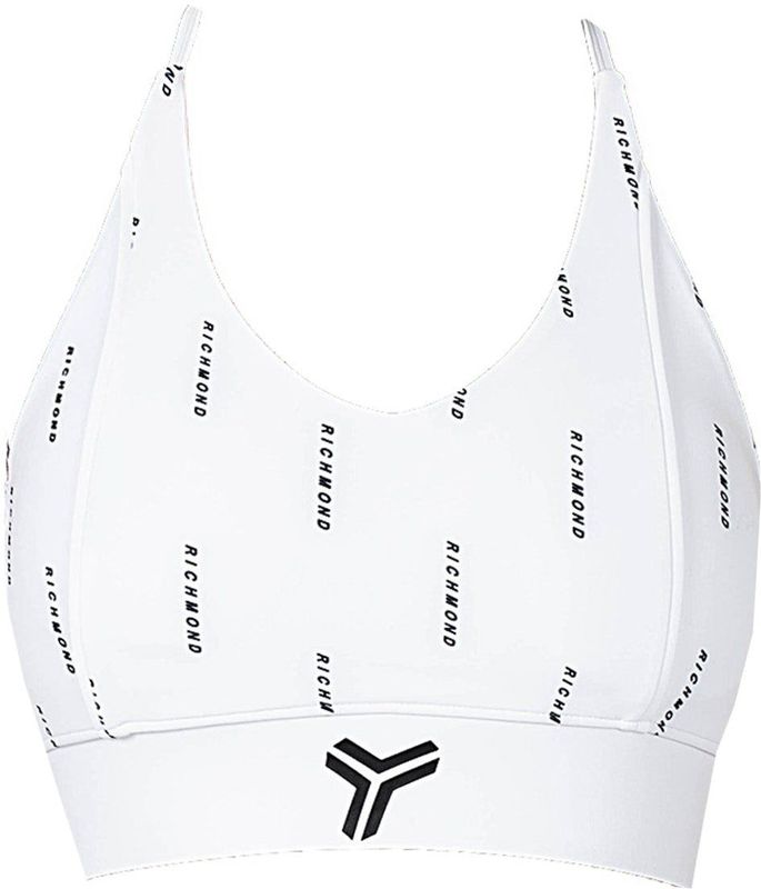 John Richmond - Elegante Sporttop met Logo Print - Wit - Dames - Polyester