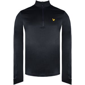 Lyle & Scott Long Sleeve 1/4 Zip Up Black Ventech Golf Mens Midlayer ML1240G Z366