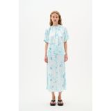 Blouse met lange mouwen Loose fit Dusty Aqua Mysterious Flower floral