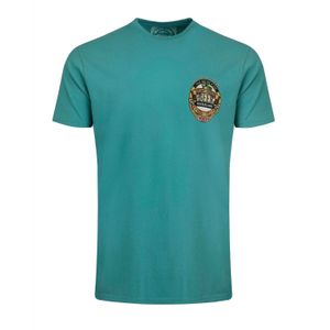 Weird Fish Heren Bier slurpend rug T-shirt met opdruk (Viridis)