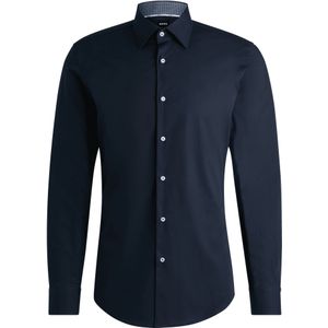 Hugo Boss Slim-Fit overhemd in donkerblauw voor heren