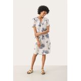 Part Two - Aminase - Jurk - Duifblauw - V-hals - Kwartmouw