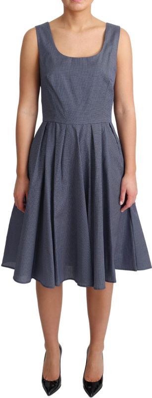 Dolce & Gabbana - A-lijn Jurk - Blauw - Mouwloos - 100% Katoen