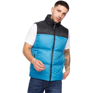 Crosshatch Heren Demerley Contrast Paneel Gilet (Benzine/Zwart)