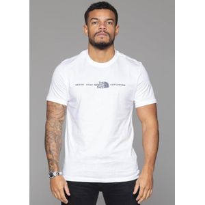 The North Face - Heren T-shirt - Wit - Katoenen Jersey - Korte Mouw