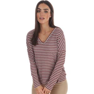 Jacqueline de Yong Harlow LS Tonsy-damestop met V-hals in roze