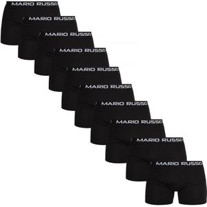 Mario Russo Onderbroeken 10-Pack Basic Boxers Zwart - Maat M