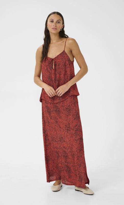 Kaffe - Rok met Grafisch Dierenprint - Veelkleurig - Dames - Katoen