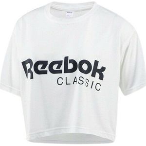 Reebok Classic - Gewatteerd T-shirt - Wit - Korte Mouw - Dames