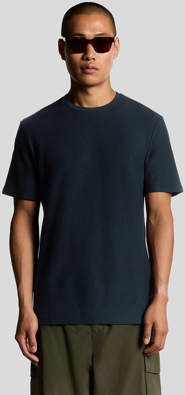 Jacquard Dobby Gebreide T-Shirt