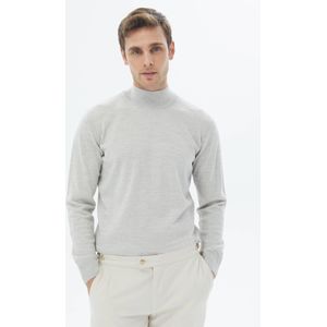 Effen gebreide wolmix gebreide trui