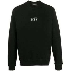Dsquared2 Mini sweatshirt met ronde hals en iconenprint in zwart