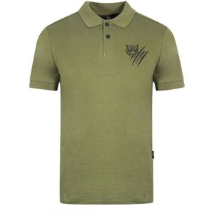 Plein Sport Tiger Slash Logo groen poloshirt