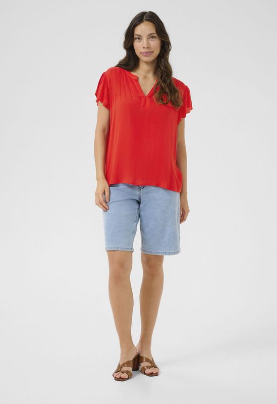 Blouse - Heuplengte - Mouwloos - 100% Viscose - Fijne Was 30°