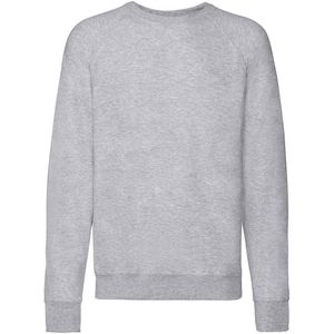 Fruit of the Loom Unisex Lichtgewicht Raglan Sweatshirt voor volwassenen (Heide Grijs)