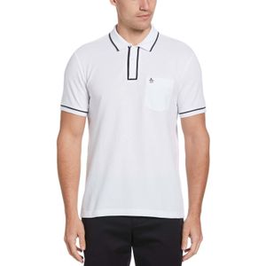 Original Penguin Heren Earl Piqué Katoenen Poloshirt (Wit)