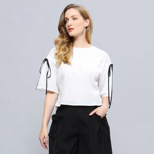 Tulpmouwen Crop Top
