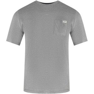 Aquascutum Heren Logo Borstzak T-Shirt (Lichtgrijs)