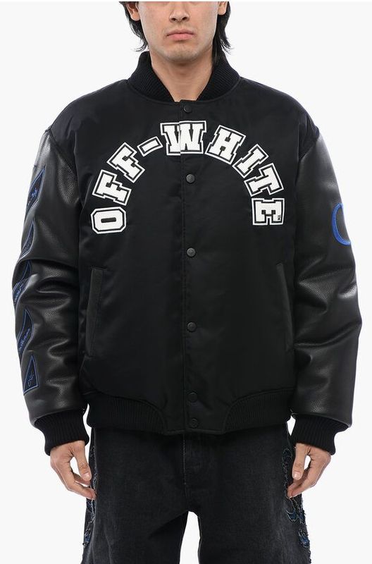 Off White - Baseball Over Varsity Jas - Zwart - Heren