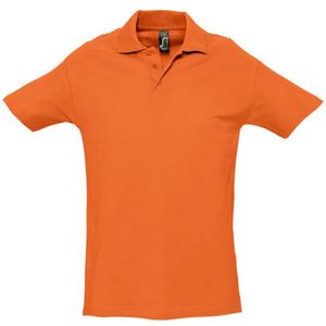 SOLS Heren Lente II Korte Mouw Zwaarlijvig Poloshirt (Oranje) - Maat 2XL