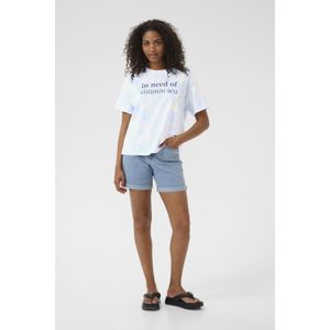 T-shirt - Lichtblauw - Loose Fit - Korte Mouwen